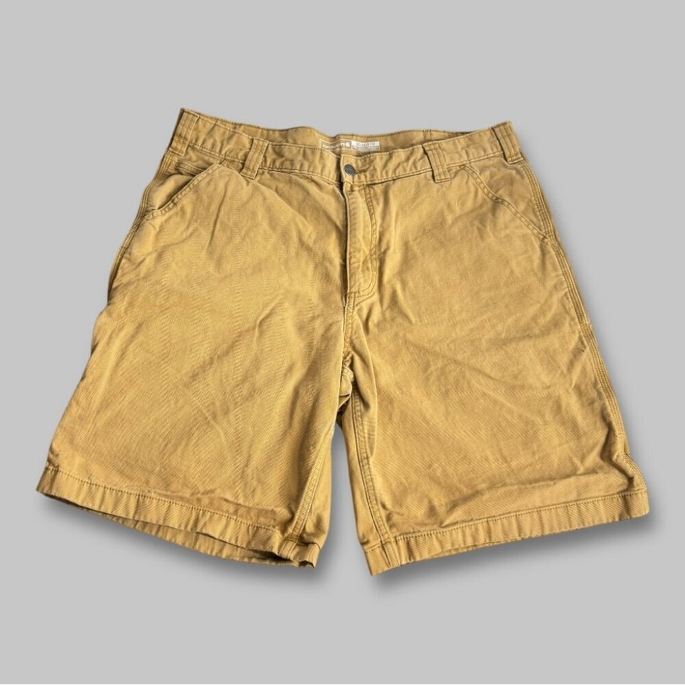Carhartt Rugged Flex Relaxed Fit Brown Knee length Cargo Shorts Size 38 - Picture 2 of 15